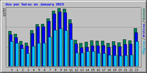 Uso por horas en January 2015